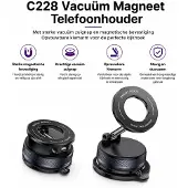 Yesido Support magnétique pour voiture C228, Noir, Support pour smartphone, Noir
