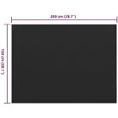 vidaXL Revêtement de sol noir 1,5 x 2 m en caoutchouc