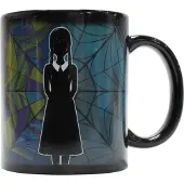Mad Monkey Mercredi - Mug thermoréactif XL Fenêtre du Hall Ophelia, Tasse, Noir, Multicolore