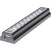 Manhattan USB-HUB 10-Port USB 2.0 Desktop Hub schwarz