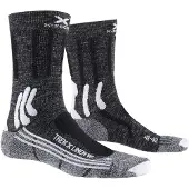 X-socks - Chaussettes de randonnée en lin - Trek X Linen W Dolomite Grey Melange/Opal Black pour Femme - Taille 35-36 - Gris