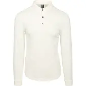 Profuomo Polo Manches Longues Blanc Cassé