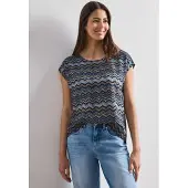 Street One Chemisier bleu / marron / jaune / blanc