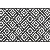vidaXL Tapis d'extérieur ARAKIL blanc et noir 160x230 cm PP
