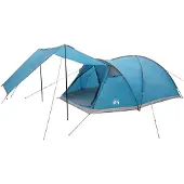 vidaXL Tente cabane avec toit, bleue, 8 personnes, en polyester et acier