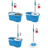 Esperanza EHS006 Mop rotatif, Ustensiles de nettoyage, Bleu, Blanc, Multicolore