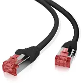 Helos Câble de raccordement Cat.6 GHMT AWG 27/7 noir 15,0 m