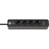 Brennenstuhl 1153240106 power extension 1.5 m 4 AC outlet(s) Indoor Black