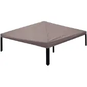 vidaXL Housse pour pavillon , taupe, 300 x 300 cm, polyester et acier
