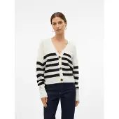 Vero Moda Cardigan 'VMLEA' noir / blanc