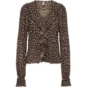 ONLY Chemisier 'ONLKafie' marron / blanc cassé