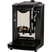 Faber Slot Inox - Machine à café avec presse à dosettes en laiton - Cadre en métal noir et façade en acier