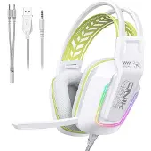 Onikuma Casque gaming X13 blanc, 3,5 mm