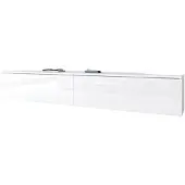 MINIO go for it Meuble TV CERIEE 180 – blanc / blanc brillant