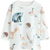 Next T-Shirt mélange de couleurs / blanc