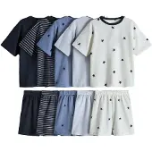 The Set Pyjama crème / bleu marine / bleu roi / bleu pastel