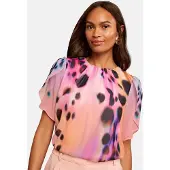 Love & roses Chemisier violet / orange / rose / noir