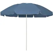 vidaXL Parasol de plage bleu 240 cm