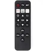 Nedis Télécommande universelle - Préprogrammée - 2 appareils - Bouton Disney + / Bouton Netflix - Infrarouge - Noir
