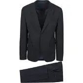 Suitable Costume Strato Pied De Poule Laine Marine