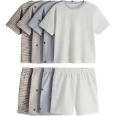 The Set Pyjama crème / bleu-gris / marron / cappuccino