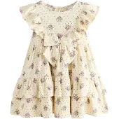 Next Robe écru / violet / orchidée / noir