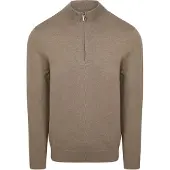 Profuomo Pullover Demi-Zip Luxury Beige