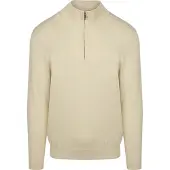 Profuomo Pullover Demi-Zip Luxury Blanc Cassé Beige Blanc cassé taille M