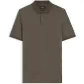 BOSS Polo Regular en jacquard de coton et de soie