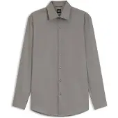 BOSS Chemise Slim en coton structuré mélangé thermorégulant