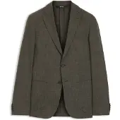 BOSS Veste Slim en laine vierge et en lin