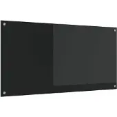 vidaXL Protection de cuisine Noir 120 x 60 x 0.6 cm verre trempé