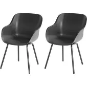 Hartman Sophie elegance garden chair - Dark grey - set of 2 - dark grey rondo base