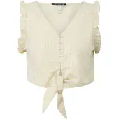 QS Chemisier citron / blanc
