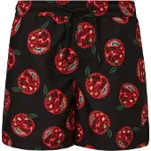 QS Shorts de bain rouge / noir