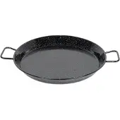Garcima E-18GAR Poêle à Paella valencienne émaillée, Noir, 12 Personnes, 46 cm