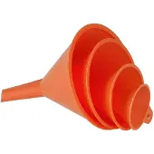 Pressol 023-60 Jeu d'entonnoirs PE plastique 50/70/100/120 mm, orange, 4 pièces (1 jeu)