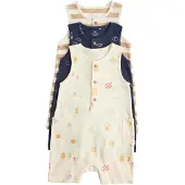 Marks & Spencer Barboteuse / body camel / beige clair / bleu marine / jaune