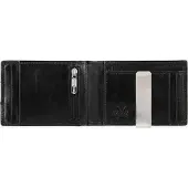 WITTCHEN Porte-monnaie pour homme en cuir véritable avec clip, noir