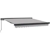 vidaXL Store rétractable gris clair 300 x 250 cm Tissu et métal
