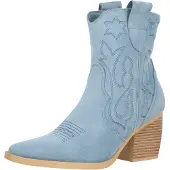 Elara Bottes de cowboy bleu clair