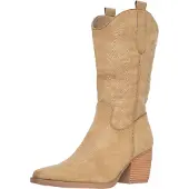 Elara Bottes de cowboy kaki