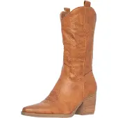 Elara Bottes de cowboy camel