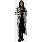 Elara Manteau en tricot noir / blanc