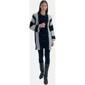 Elara Cardigan gris clair / noir