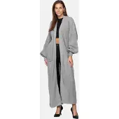 Elara Manteau en tricot gris chiné