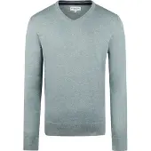 Mcgregor Pull Laine Mérinos Col V Vert Sage