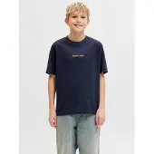 JACK&JONES JUNIOR Junior T-Shirt 'JORNORREBRO' bleu nuit / orange