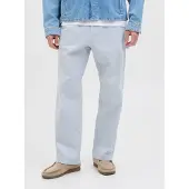 Jack & Jones Pantalon bleu-gris / blanc
