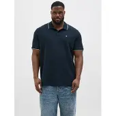 Jack & Jones Plus T-Shirt 'JJEAustin' noir / blanc